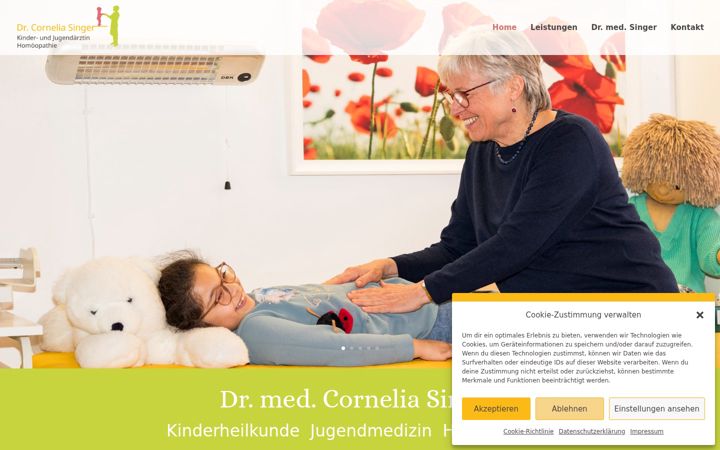 Screenshot of kinderarzt-wessling.de