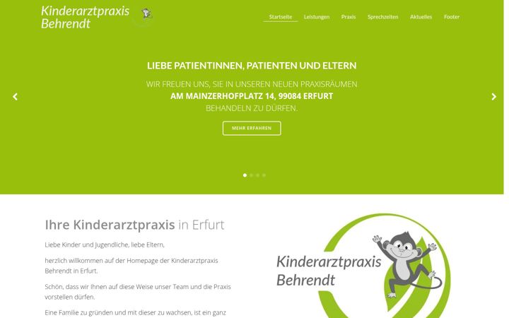 Screenshot of kinderarztpraxis-behrendt.de