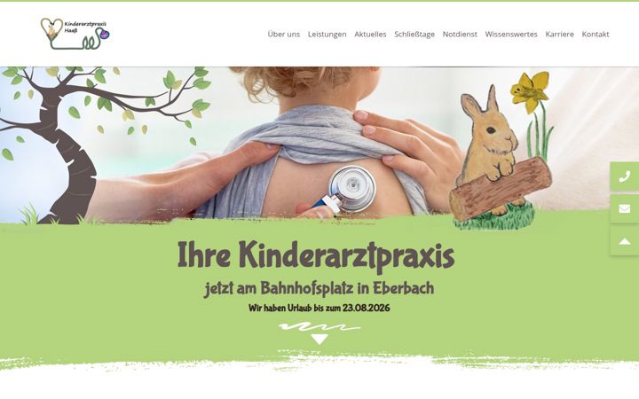 Screenshot of kinderarztpraxis-eberbach.de