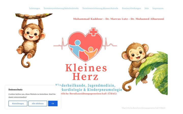 Screenshot of kinderarztpraxis-kleinesherz.de