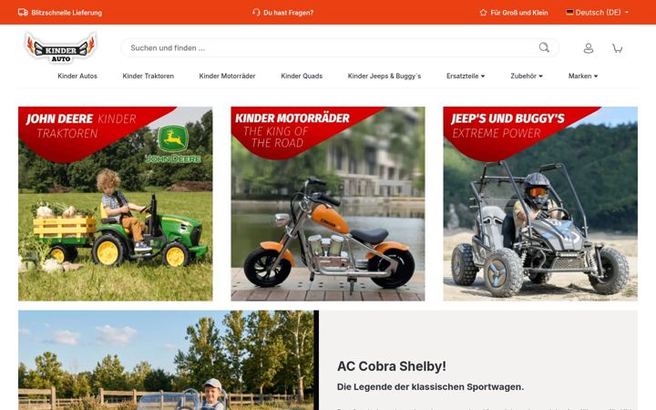 Screenshot of kinderauto.ch