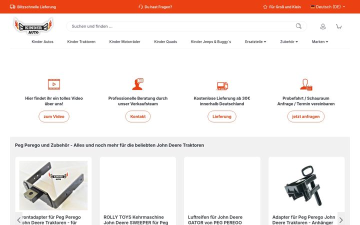 Screenshot of kinderauto.de