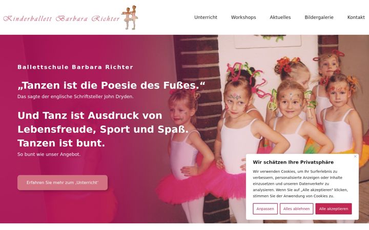 Screenshot of kinderballett-barbara-richter.de