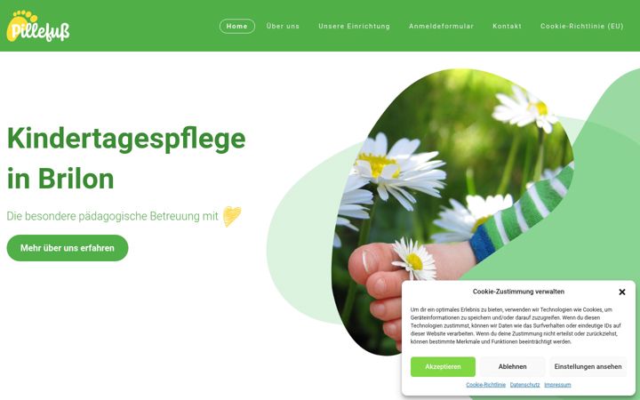 Screenshot of kinderbetreuung-pillefuss.de