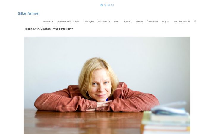 Screenshot of kinderbuchautorin-silke-farmer.com