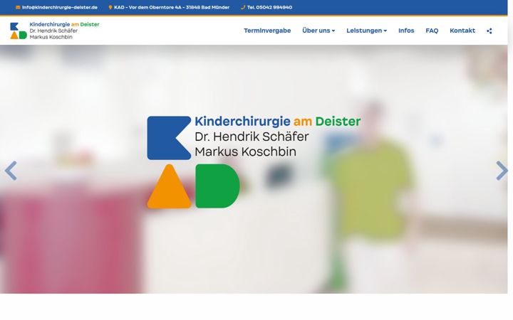 Screenshot of kinderchirurgie-deister.de
