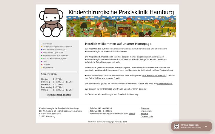 Screenshot of kinderchirurgie-hh.de