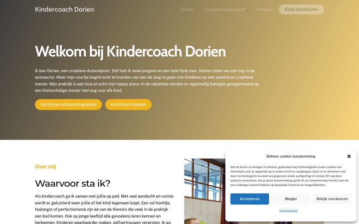 Screenshot of kindercoachdorien.be