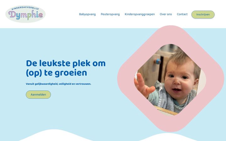 Screenshot of kinderdagverblijfdymphie.nl