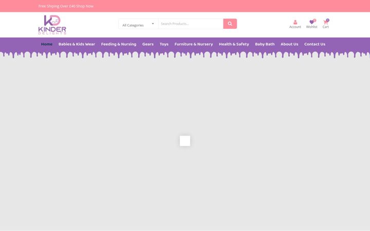 Screenshot of kinderdelights.co.uk
