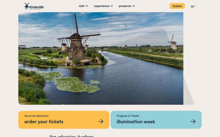 Screenshot of kinderdijk.com