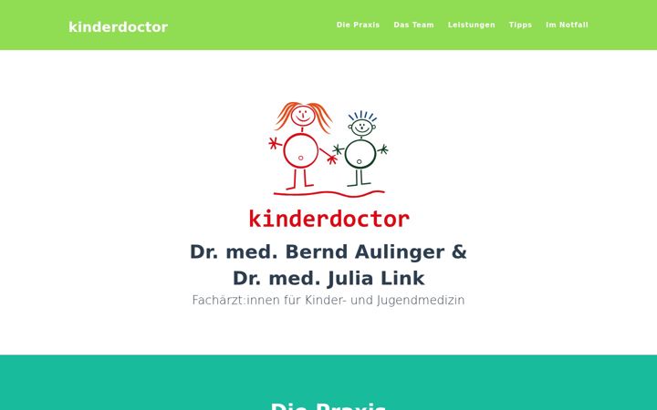 Screenshot of kinderdoctor.de