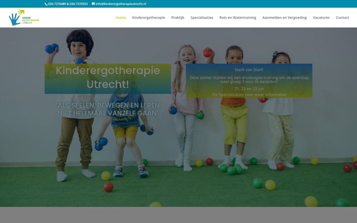Screenshot of kinderergotherapieutrecht.nl