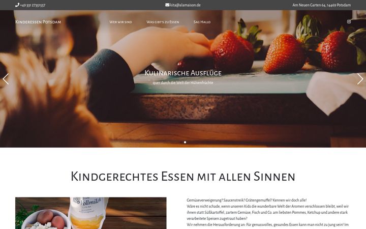 Screenshot of kinderessen-potsdam.de