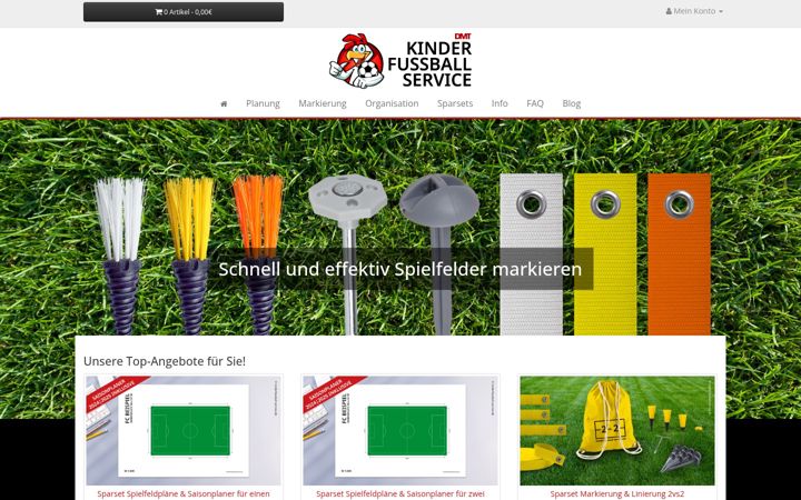 Screenshot of kinderfussball-service.de