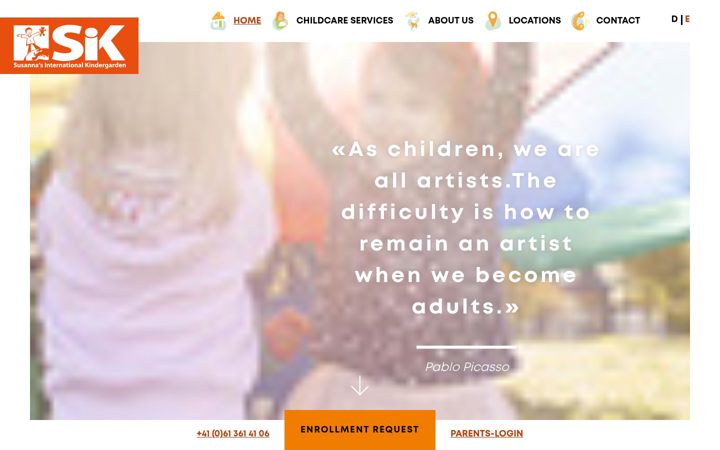 Screenshot of kindergarden.ch