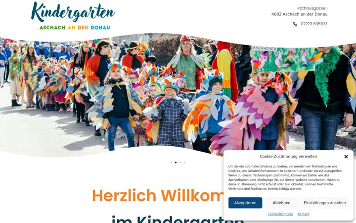 Screenshot of kindergarten-aschach.at