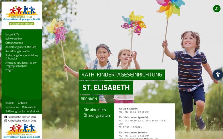 Screenshot of kindergarten-brenken.de