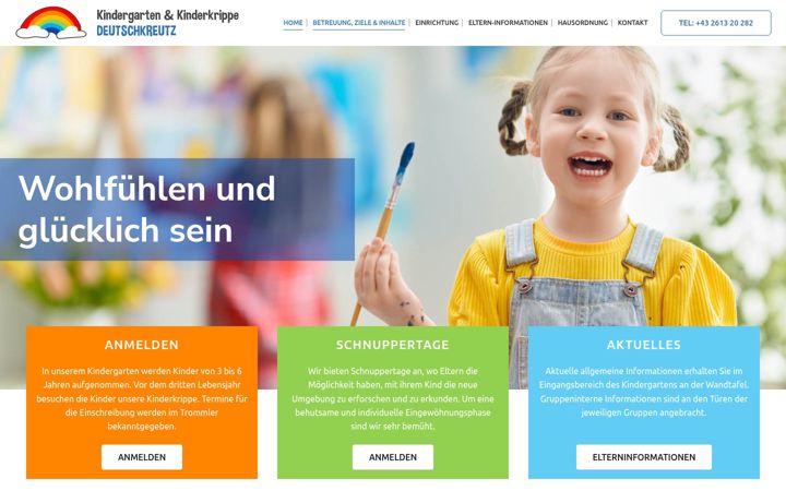 Screenshot of kindergarten-deutschkreutz.at