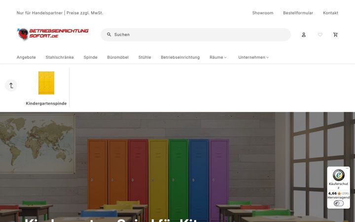 Screenshot of kindergarten-einrichtung.de