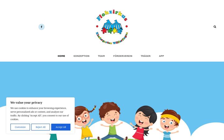 Screenshot of kindergarten-flohzirkus.de