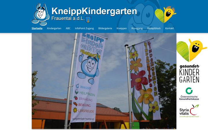 Screenshot of kindergarten-frauental.at
