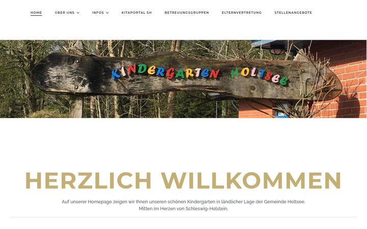Screenshot of kindergarten-holtsee.de