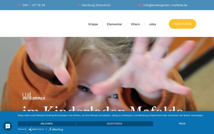 Screenshot of kindergarten-mafalda.de