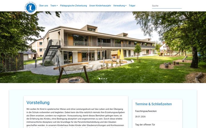Screenshot of kindergarten-st-christophorus-fehn.de