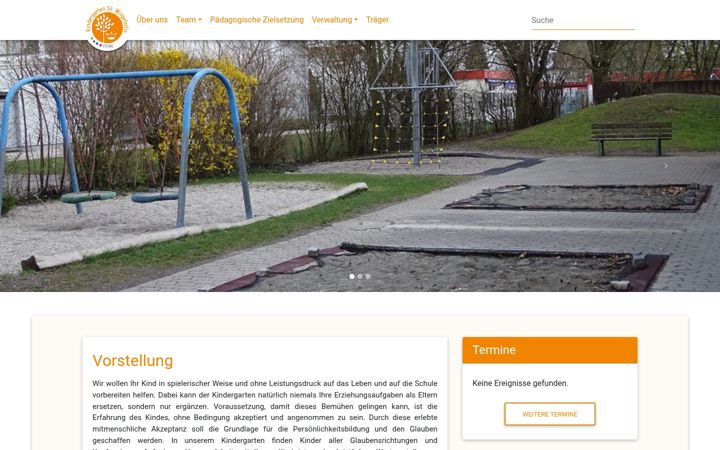Screenshot of kindergarten-st-wilgefortis.de
