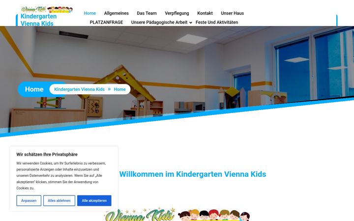 Screenshot of kindergarten-viennakids.at
