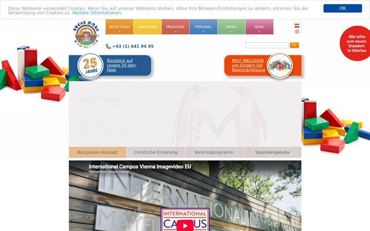 Screenshot of kindergartenarchenoah.at