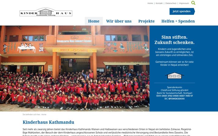 Screenshot of kinderhaus-kathmandu.org