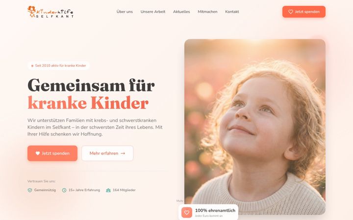 Screenshot of kinderhilfe-selfkant.de