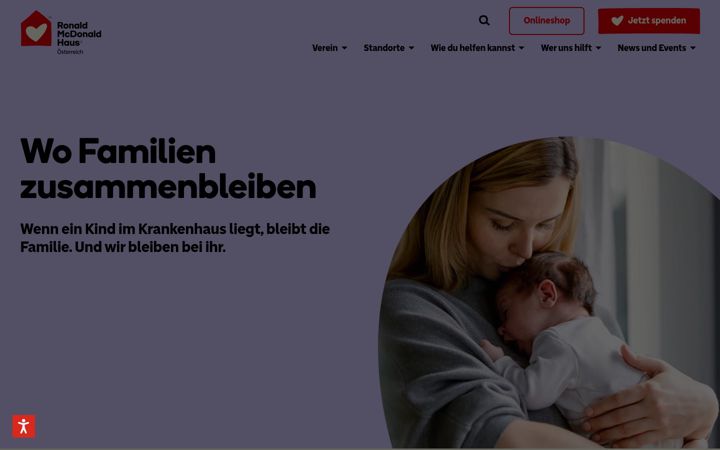 Screenshot of kinderhilfe.at