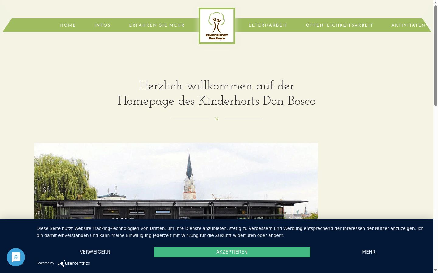 Screenshot of the consent banner shown before any interaction