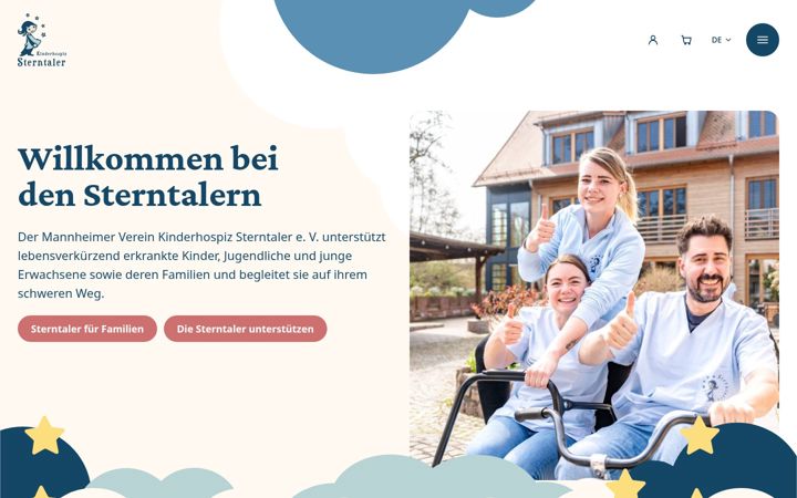 Screenshot of kinderhospiz-sterntaler.de