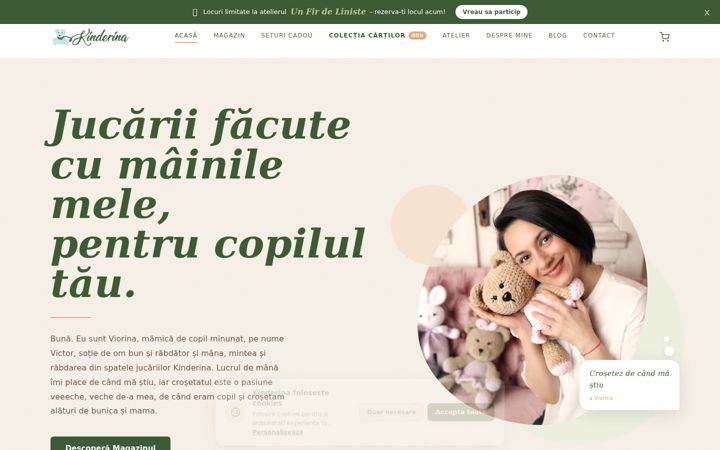 Screenshot of kinderina.ro