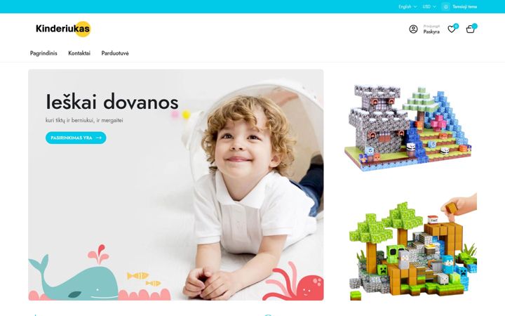 Screenshot of kinderiukas.lt