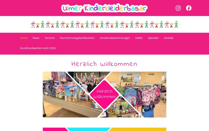 Screenshot of kinderkleiderbasar-ulm.de