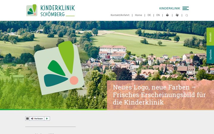 Screenshot of kinderklinik-schoemberg.de