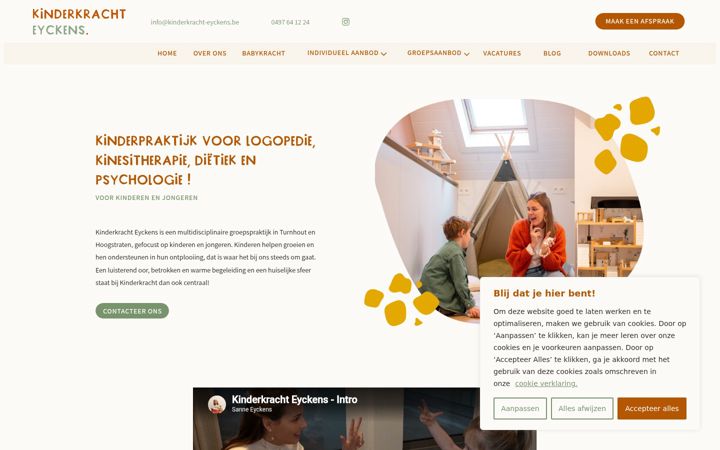 Screenshot of kinderkracht-eyckens.be