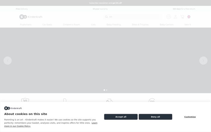 Screenshot of kinderkraft.co.uk