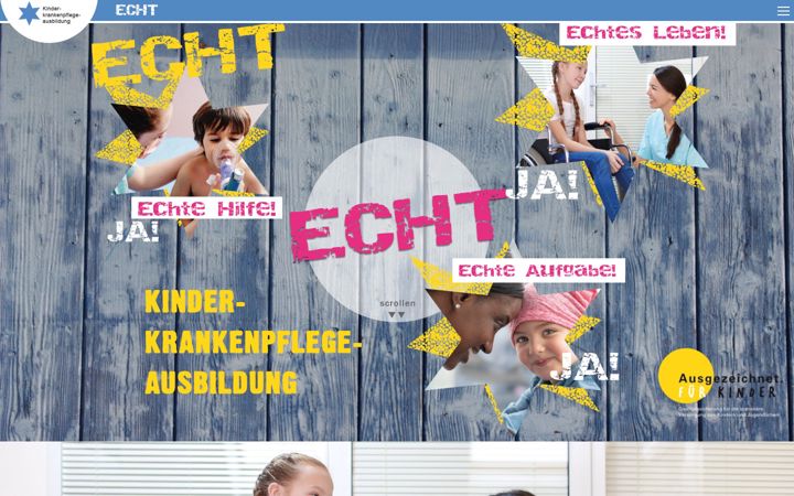 Screenshot of kinderkrankenpflegeausbildung.de