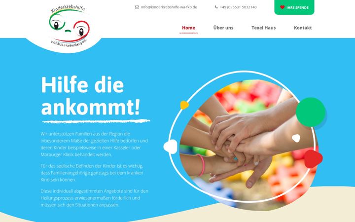 Screenshot of kinderkrebshilfe-wa-fkb.de