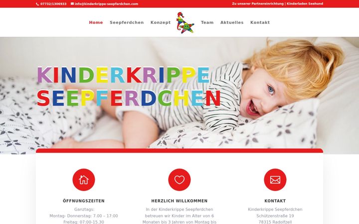 Screenshot of kinderkrippe-seepferdchen.com