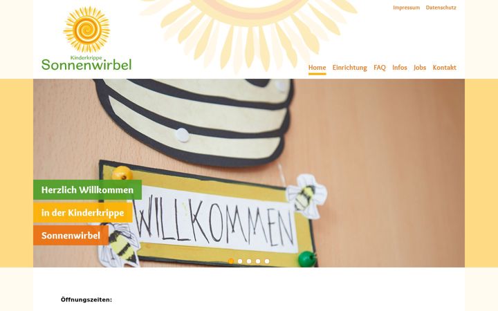 Screenshot of kinderkrippe-sonnenwirbel.de
