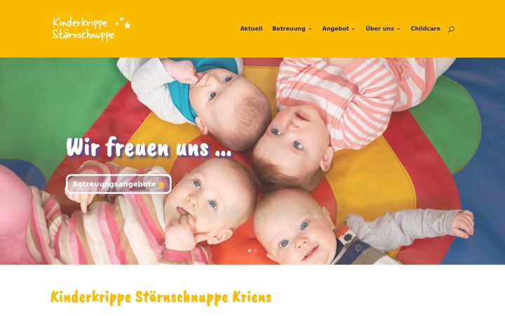 Screenshot of kinderkrippestaernschnuppe.ch