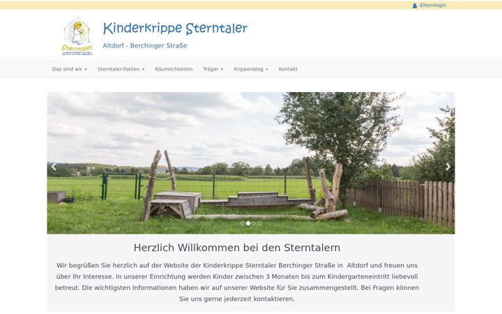 Screenshot of kinderkrippesterntaler.de