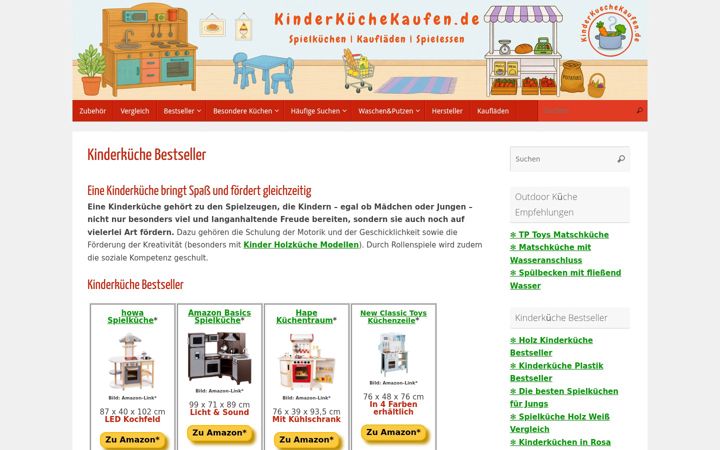 Screenshot of kinderkuechekaufen.de